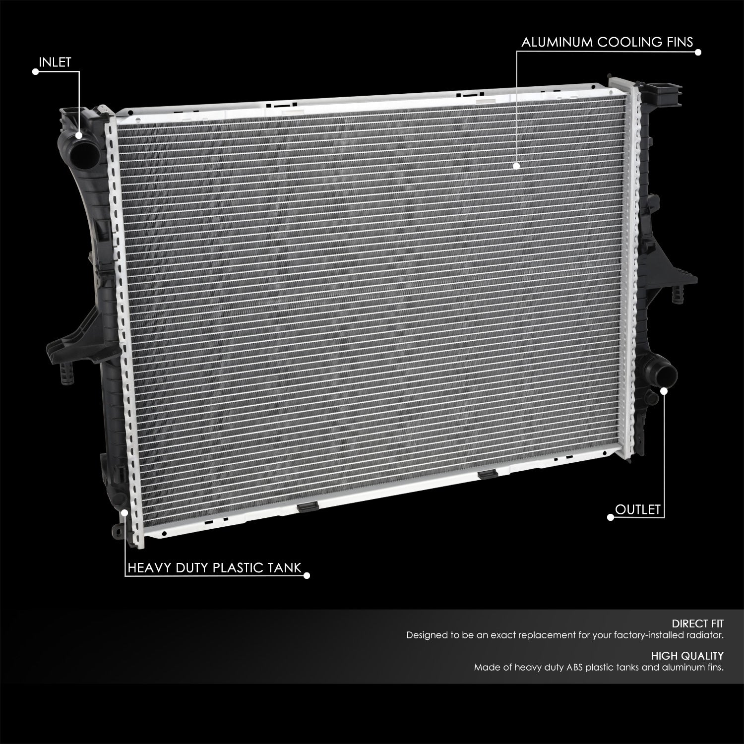 CAAP, 07-10 Audi Q7 Radiateur à noyau aluminium - 13013