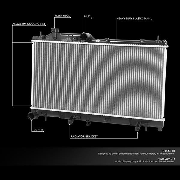 CAAP, 08-14 Subaru Impreza 12-14 WRX 2.5L Turbo MT Radiateur aluminium - 13091