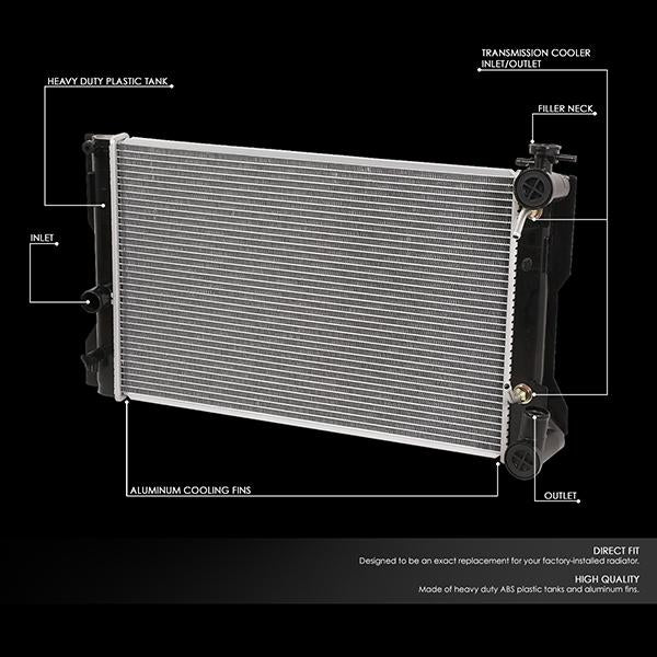 CAAP, 09-10 Toyota Corolla Pontiac Vibe 09-13 Matrix 2.4L Radiateur aluminium - 13049