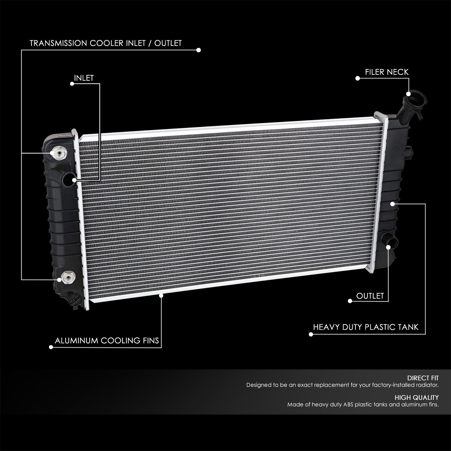 CAAP, 91-94 Chevy Lumina / 92-93 Pontiac Grand Prix Radiateur aluminium - 1216