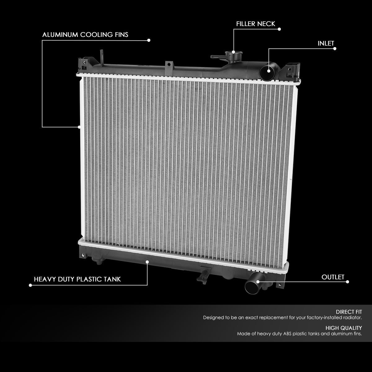 CAAP, 99-02 Suzuki Vitara 1.6L AT Radiateur aluminium - 13028