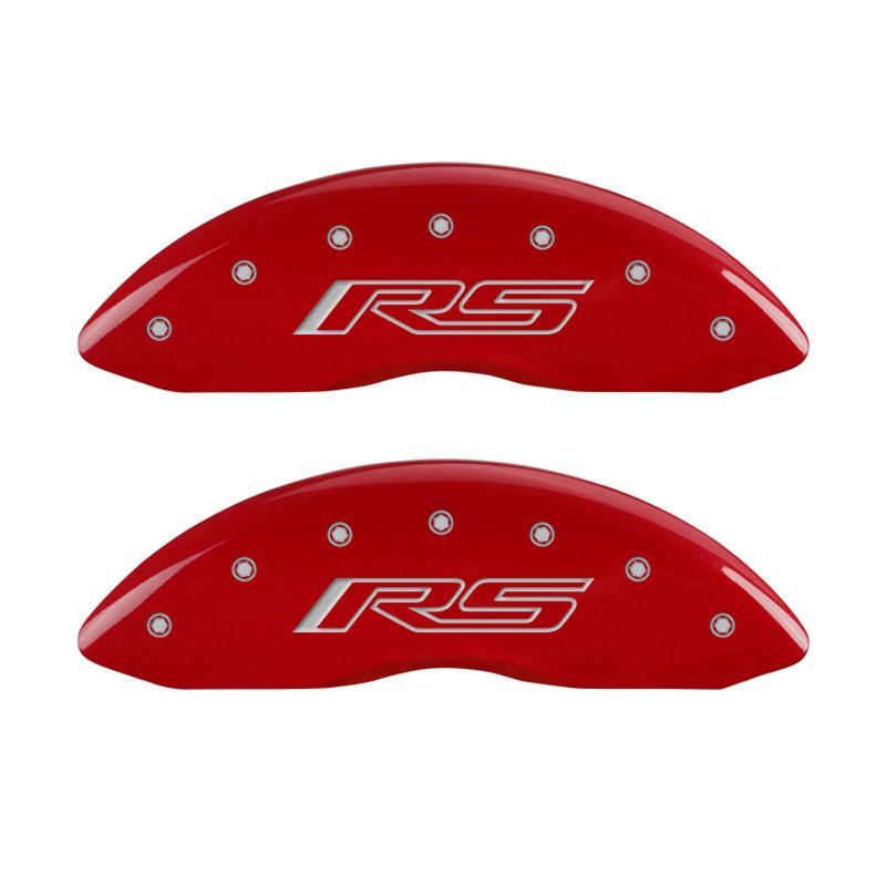 MGP, MGP 4 Caliper Covers Engraved Front & Rear Gen 5/RS Red finish silver ch