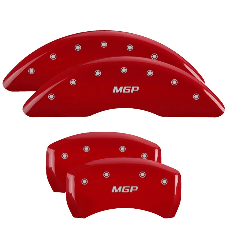 MGP, MGP 4 Caliper Covers Engraved Front & Rear MGP Red finish silver ch