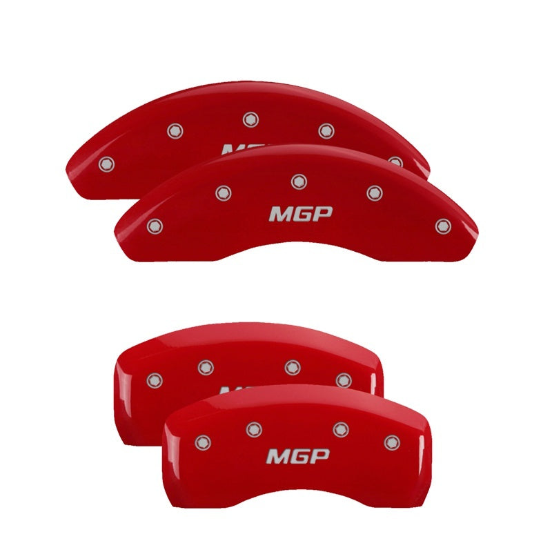 MGP, MGP 4 Caliper Covers Graved Front & Rear MGP Red Finish Silver Characters pour Toyota Camry 2018